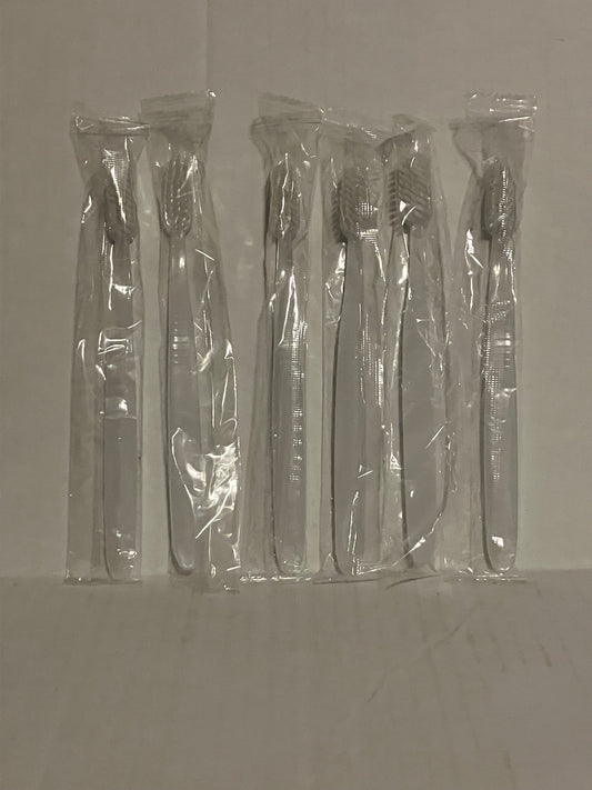 6 Clear Toothbrushes