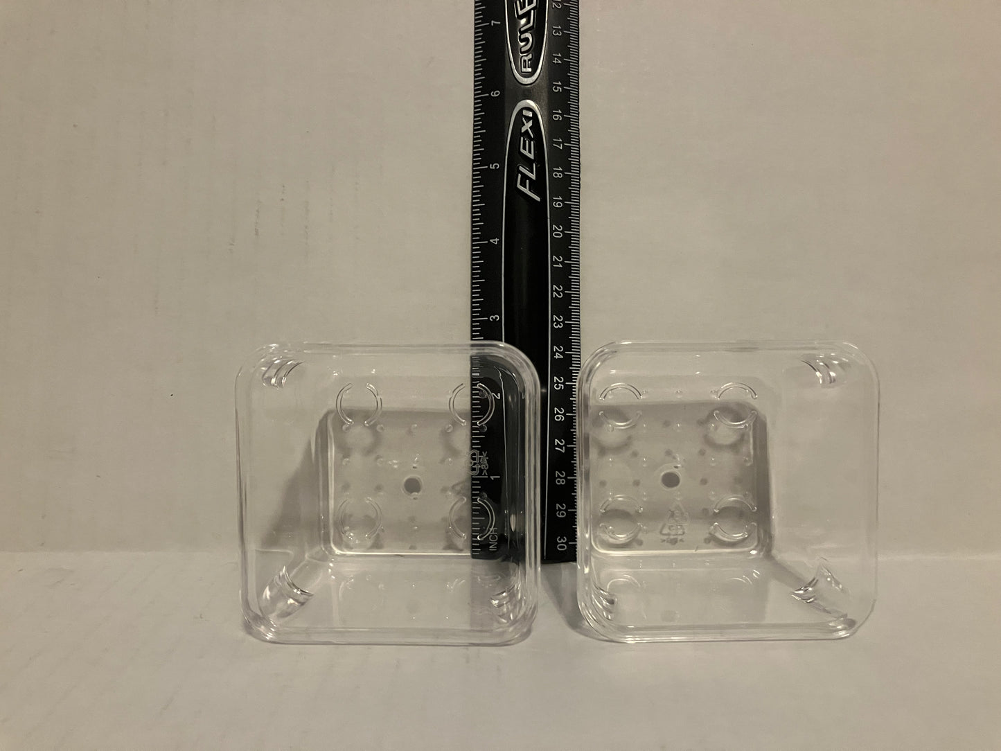 2 Clear Small Plastic Trays