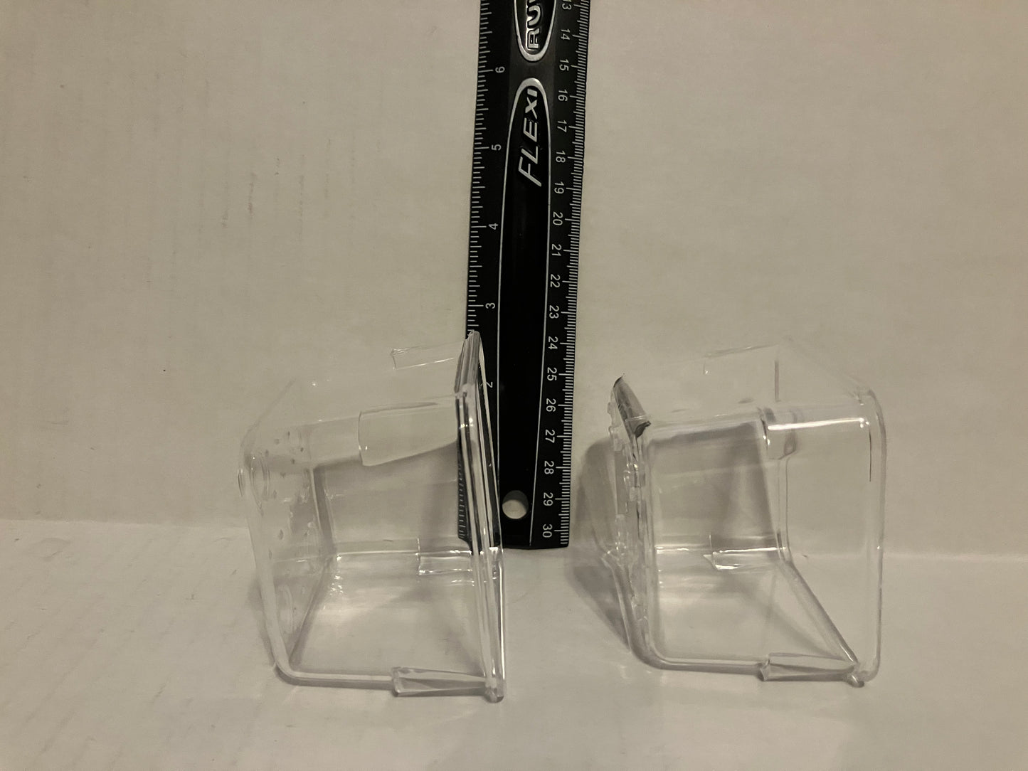 2 Clear Small Plastic Trays