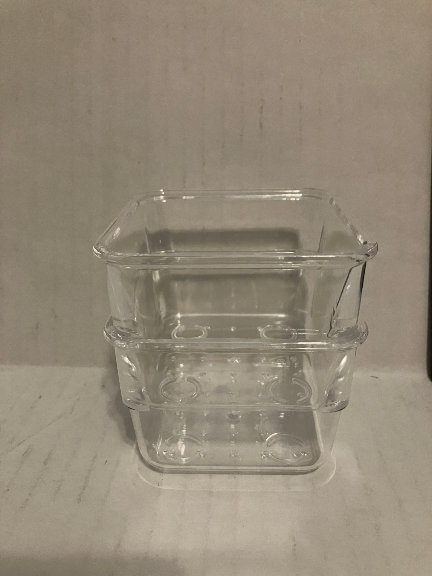 2 Clear Small Plastic Trays