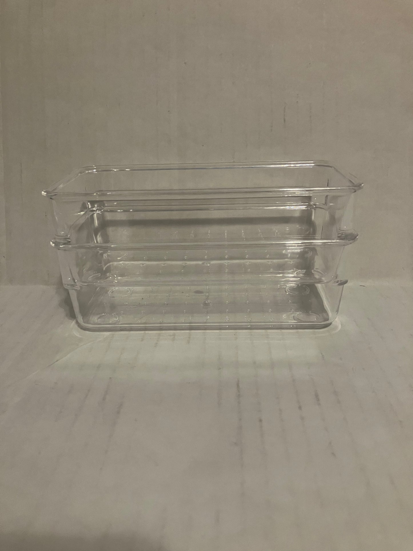 2 Medium Clear Plastic Tray