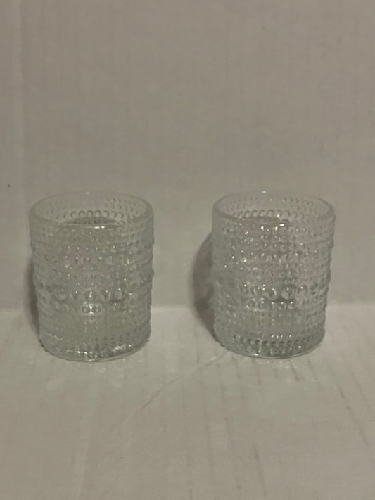 2 Bubble glass candle holder