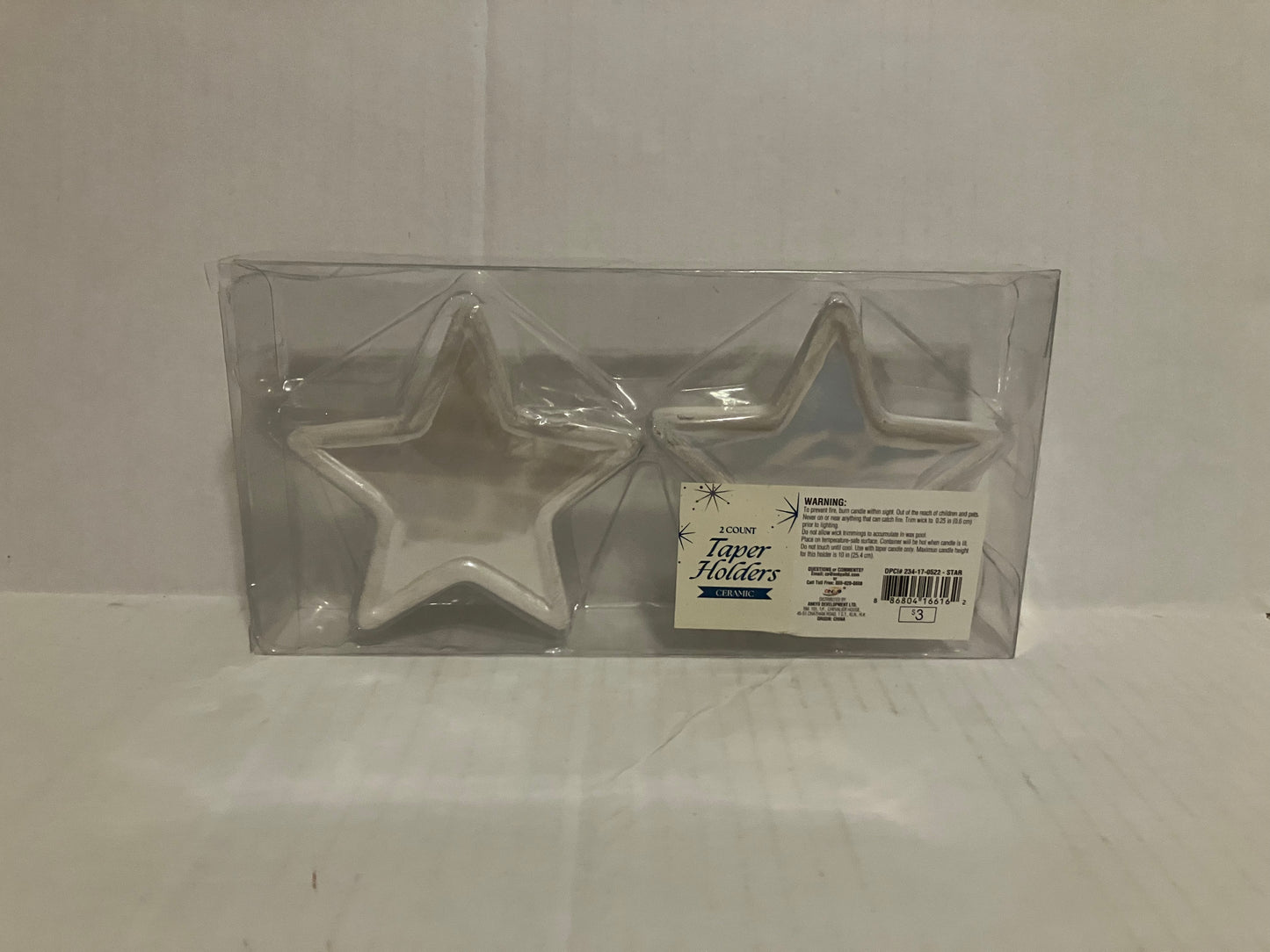 2 Pack Taper Star Candleholders